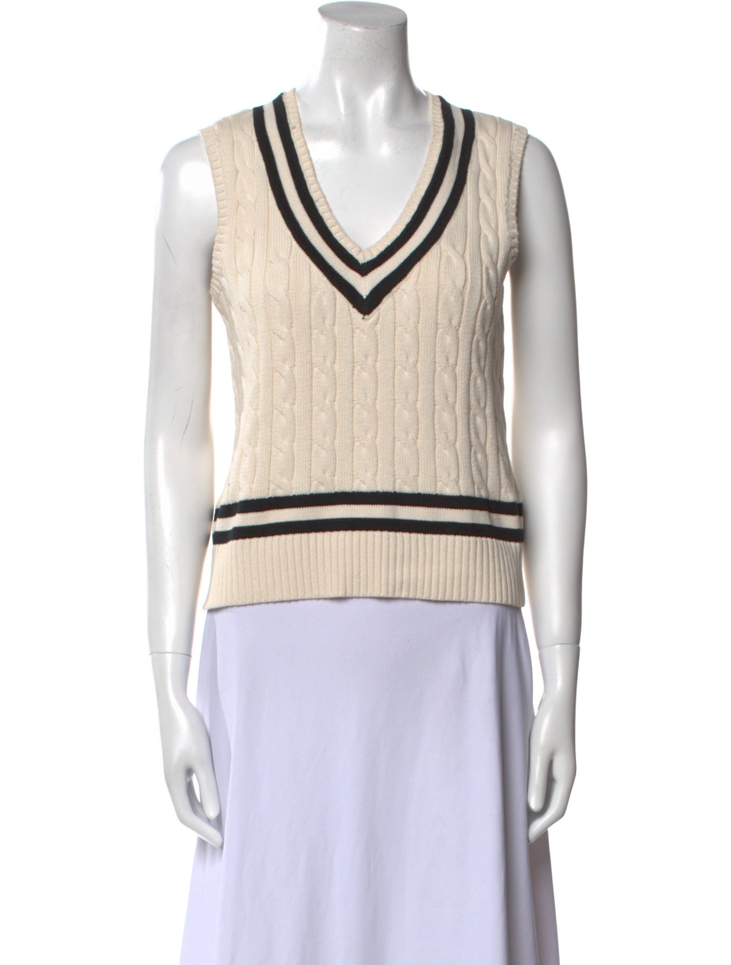 Ralph Lauren Colorblock Pattern V-Neck Sweater