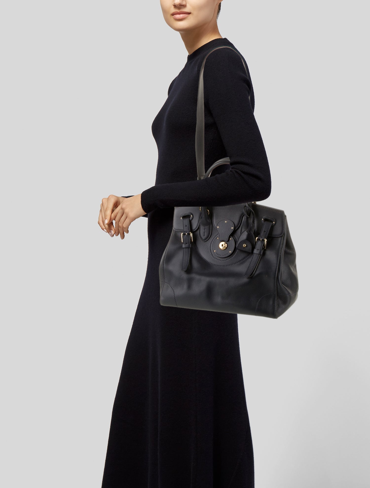 Ralph Lauren Leather Top Handle Bag