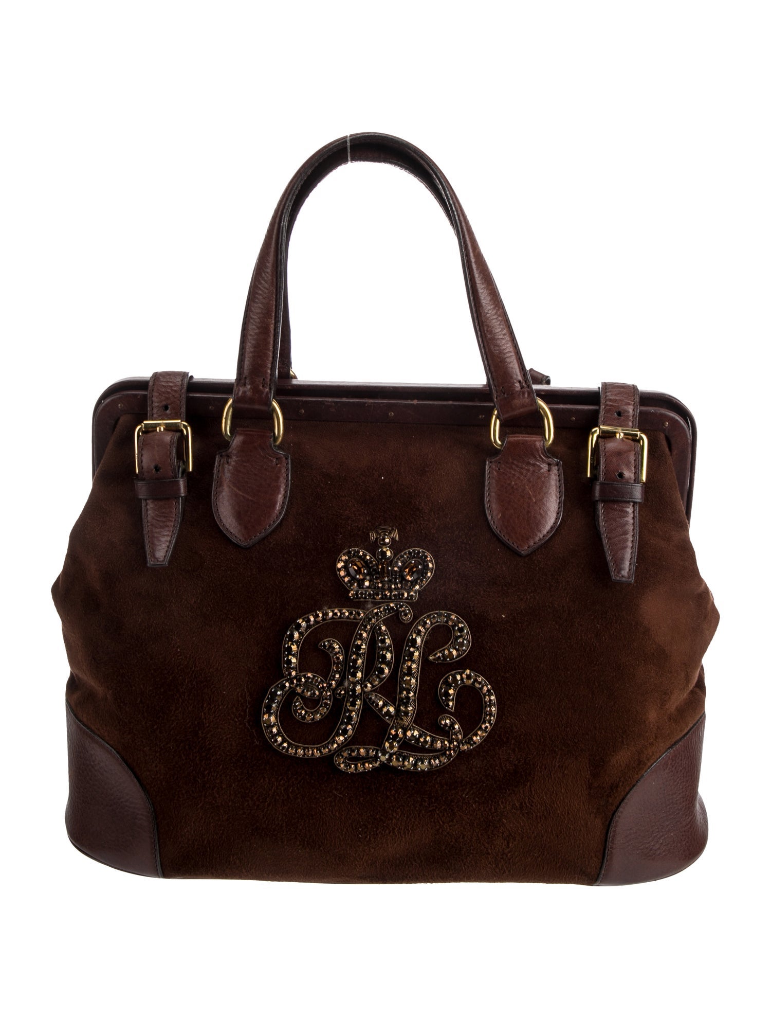 Ralph Lauren Suede Top Handle Bag