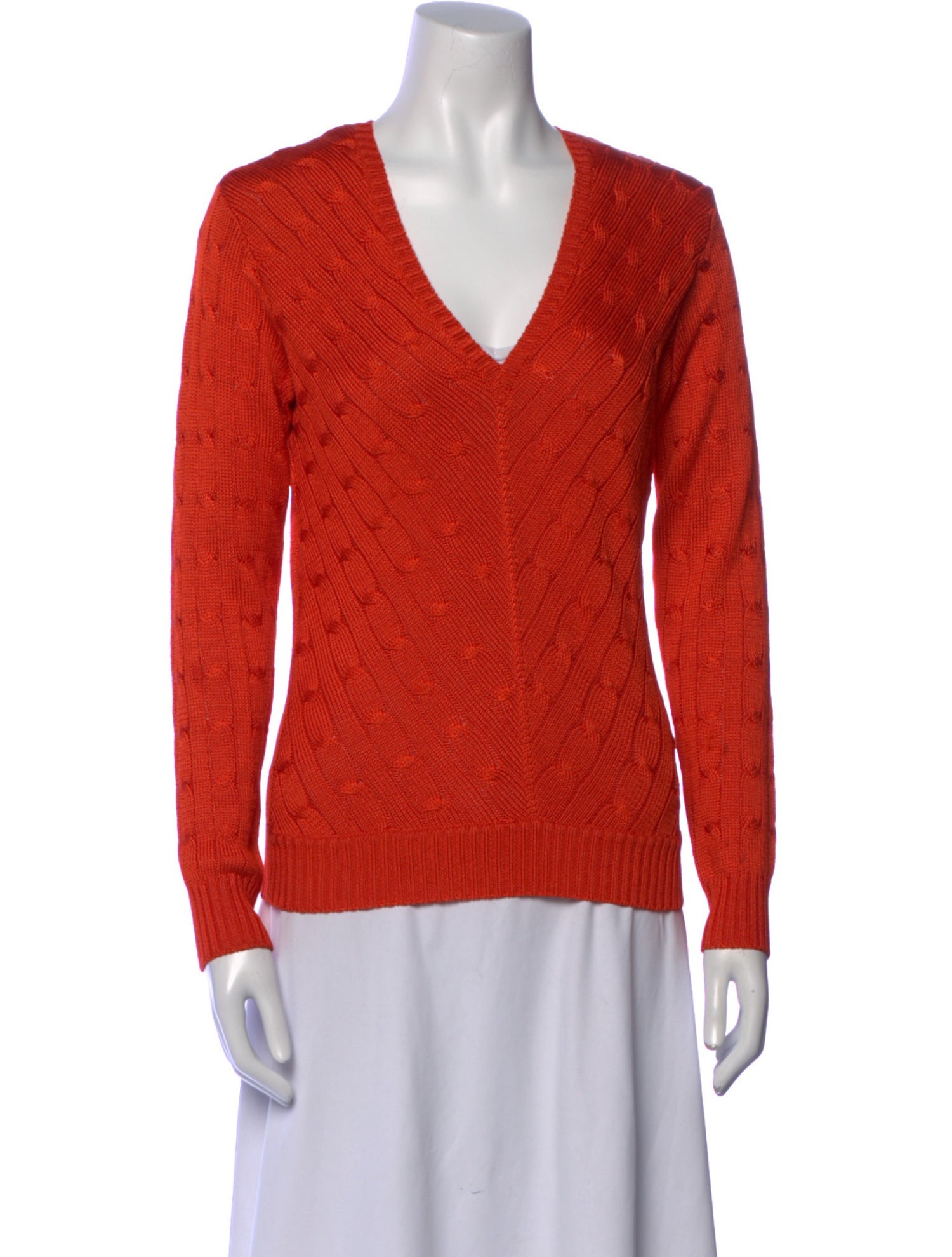 Ralph Lauren Silk V-Neck Sweater