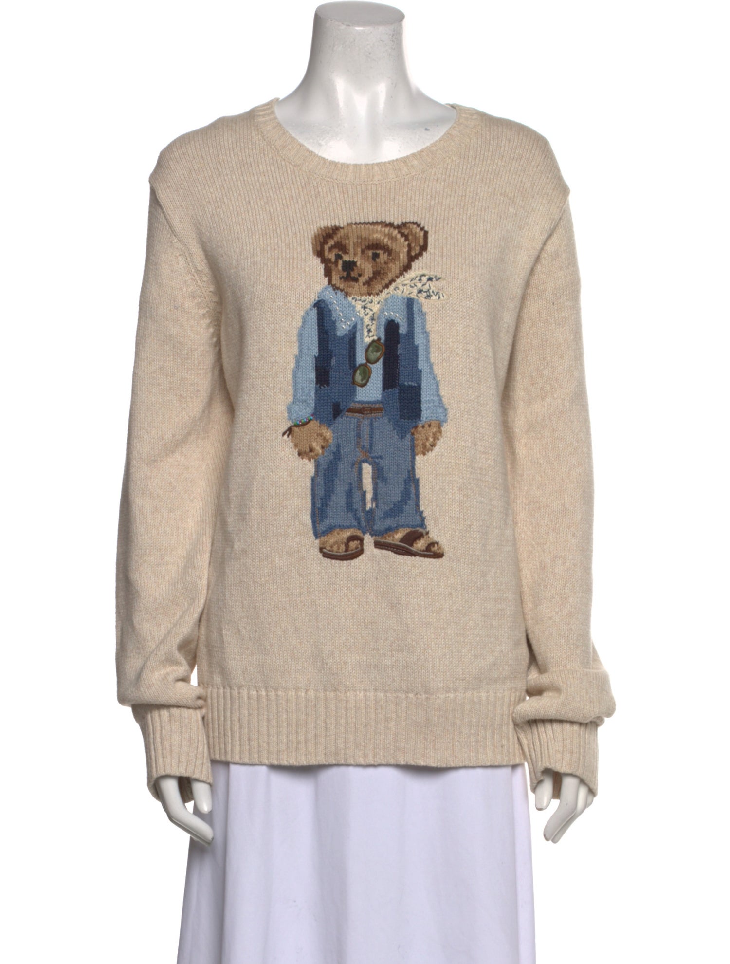 Ralph Lauren Graphic Print Scoop Neck Sweater