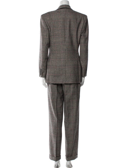 Ralph Lauren Wool Plaid Print Pant Set