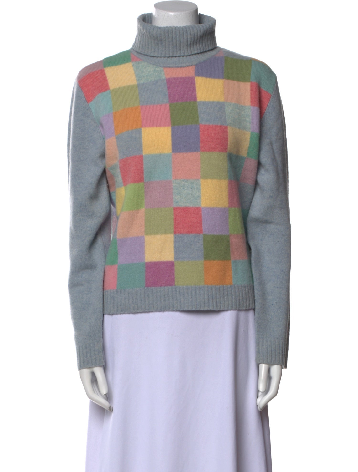 Ralph Lauren Lambswool Plaid Print Sweater