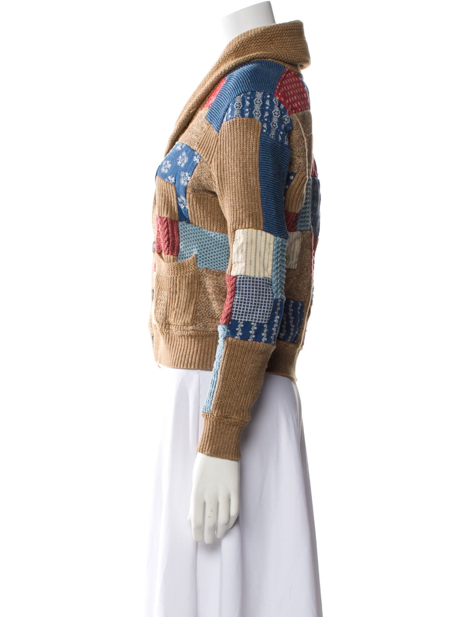 RRL & Co. Printed V-Neck Sweater