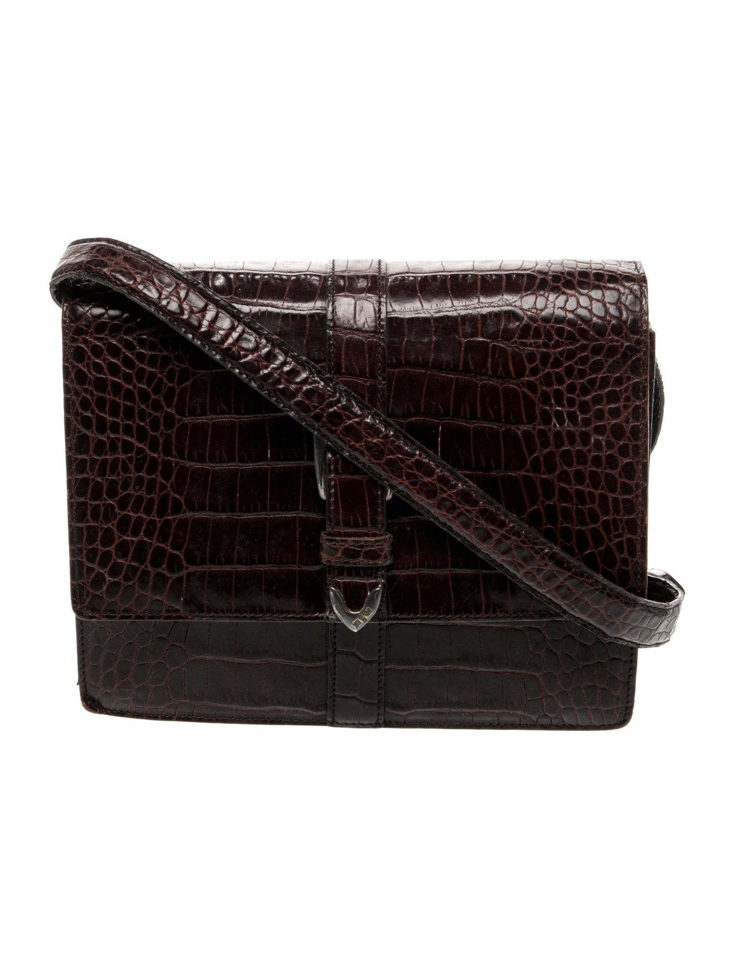 Ralph Lauren Embossed Leather Crossbody Bag Vintage