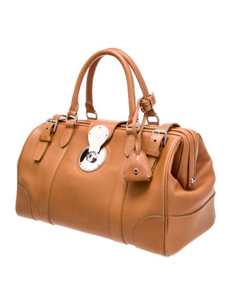 Ralph Lauren Collection Leather Top Handle Bag