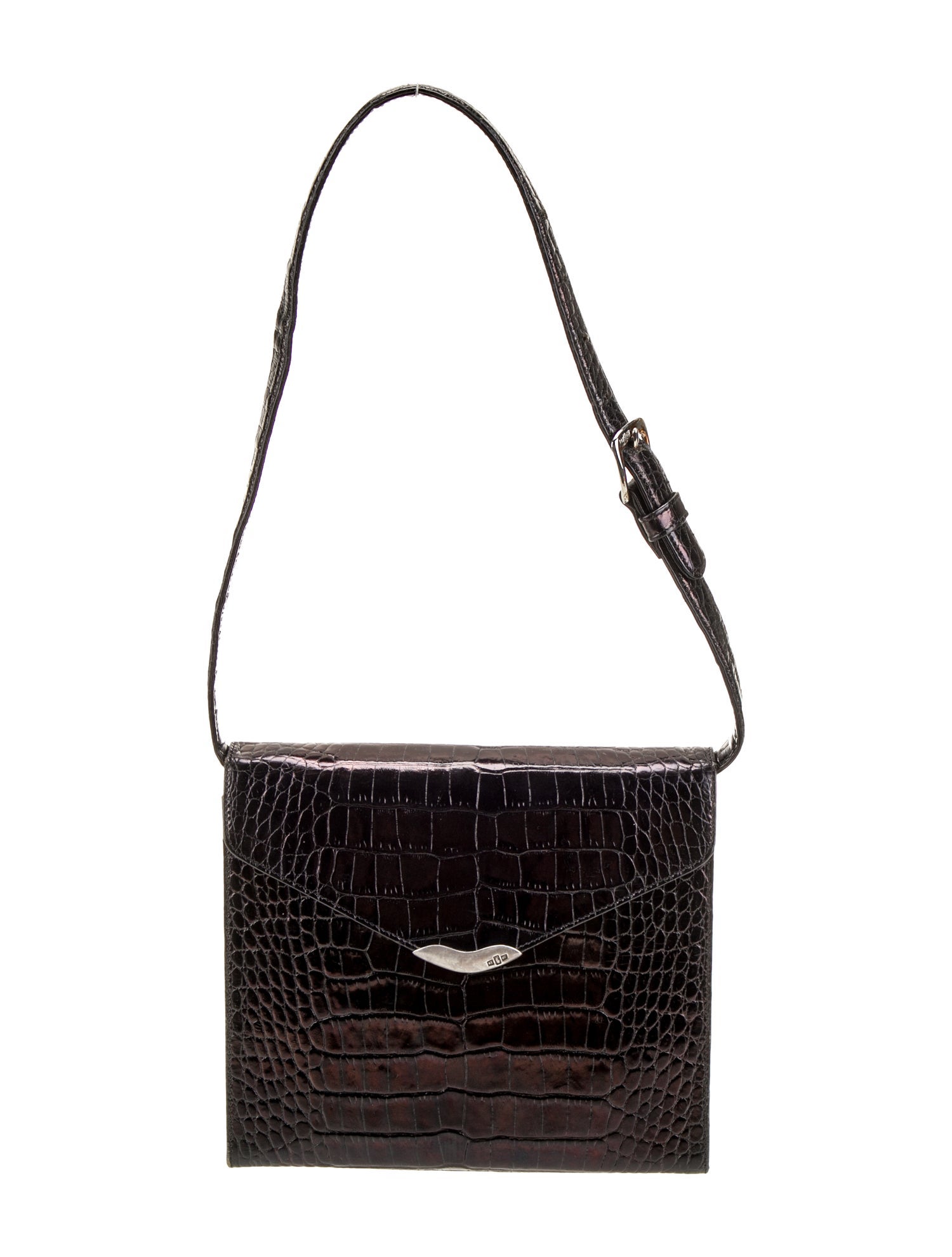 Ralph Lauren Embossed Leather Shoulder Bag Vintage