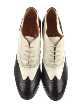 Ralph Lauren Leather Colorblock Pattern Lace-Up Boots