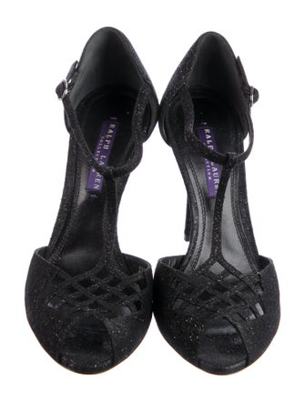 Ralph Lauren Glitter Glitter Accents T-Strap Pumps