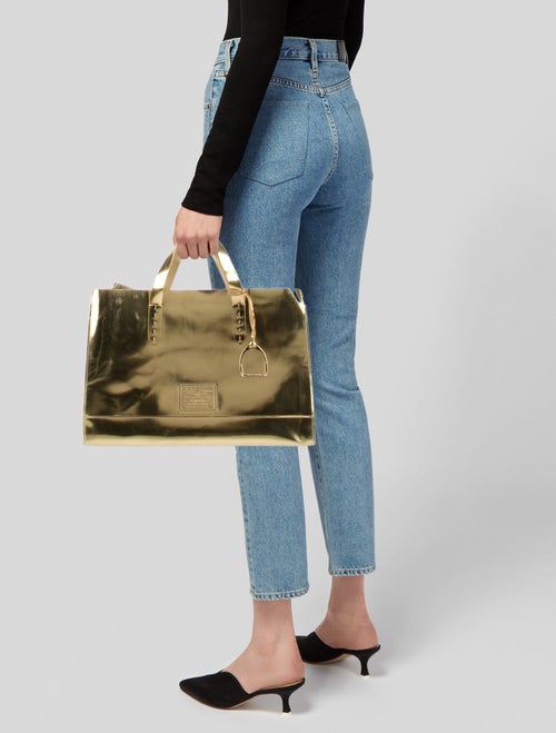 Ralph Lauren Patent Leather Top Handle Bag