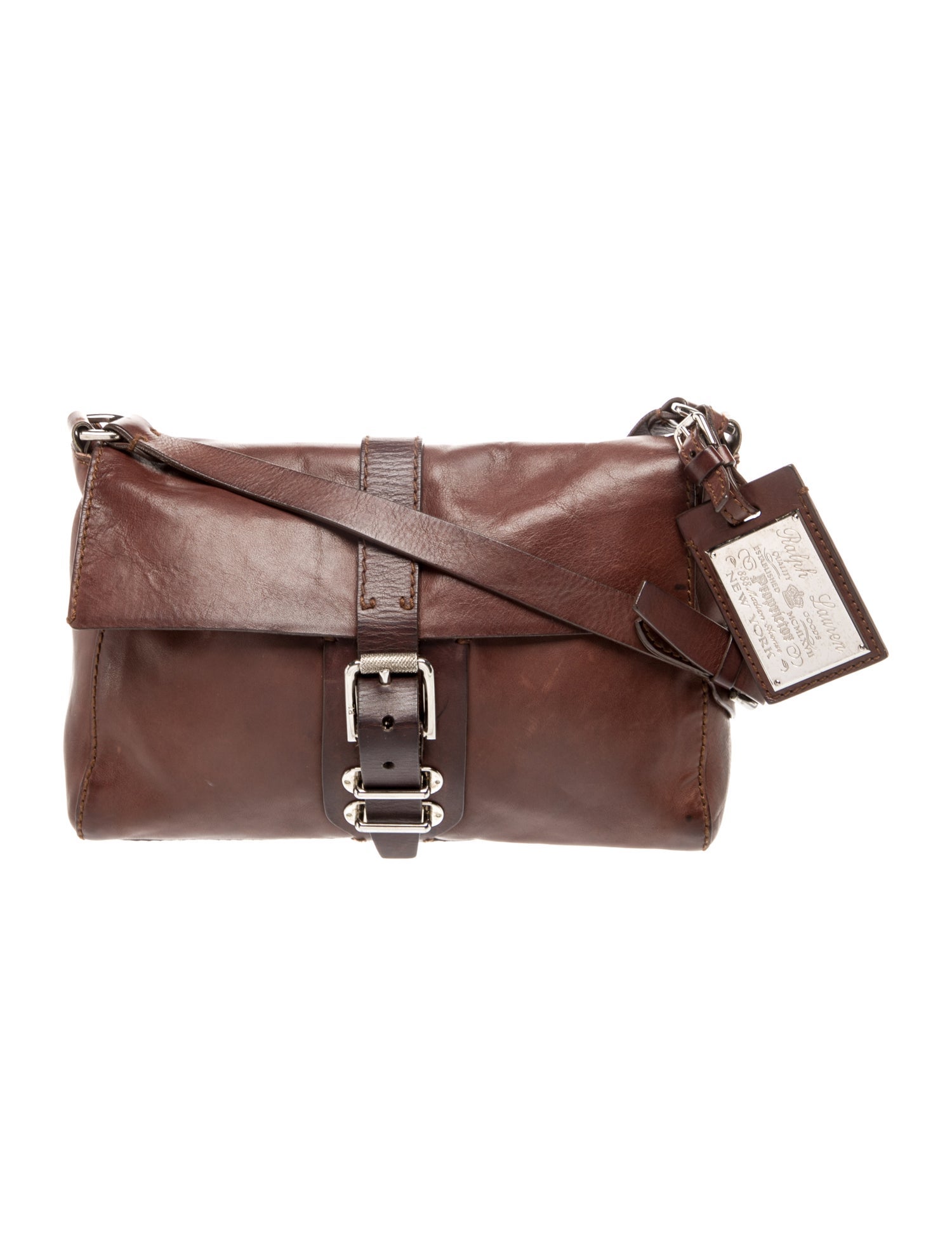 Ralph Lauren Leather Messenger Bag Vintage