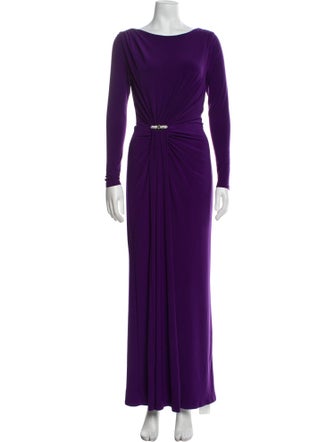 Ralph Lauren Bateau Neckline Long Dress