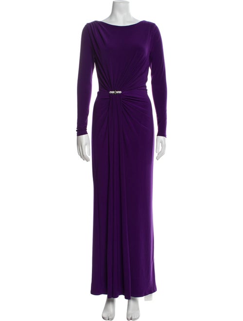 Ralph Lauren Bateau Neckline Long Dress