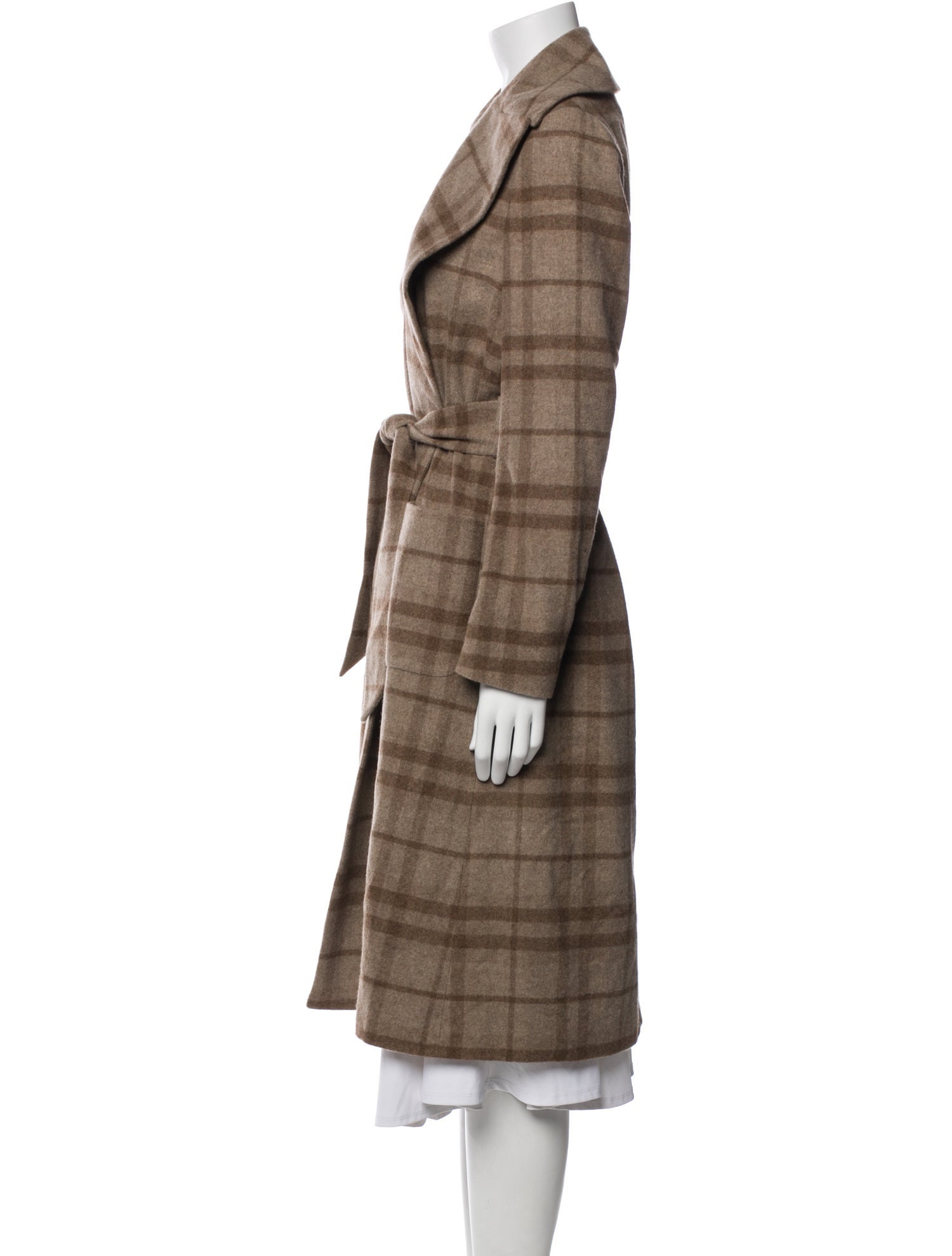 Ralph Lauren Cashmere Plaid Print Coat w/ Tags