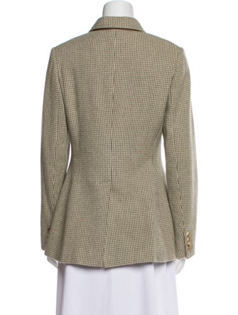 Ralph Lauren Collection Wool Houndstooth Print Blazer