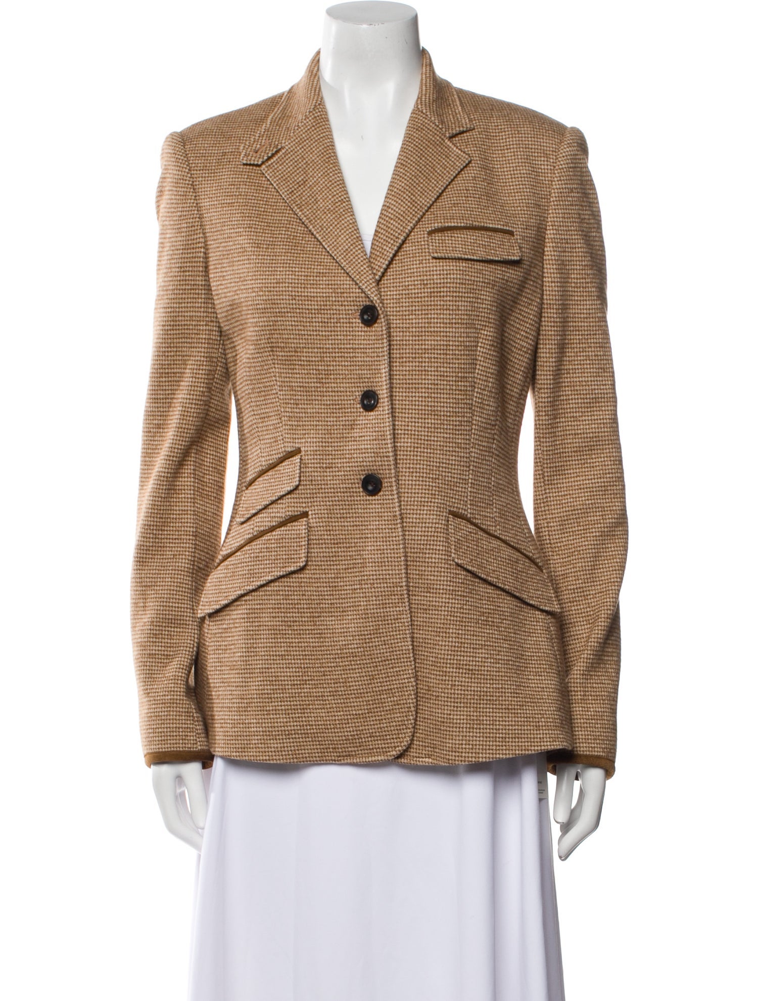 Ralph Lauren Houndstooth Print Blazer