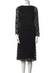 Ralph Lauren Lace Pattern Midi Length Dress