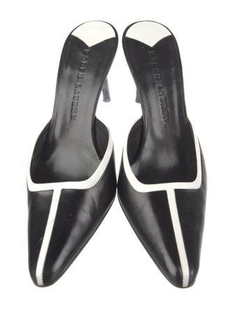 Ralph Lauren Leather Animal Print Mules