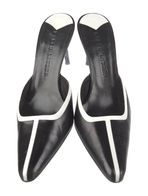 Ralph Lauren Leather Animal Print Mules