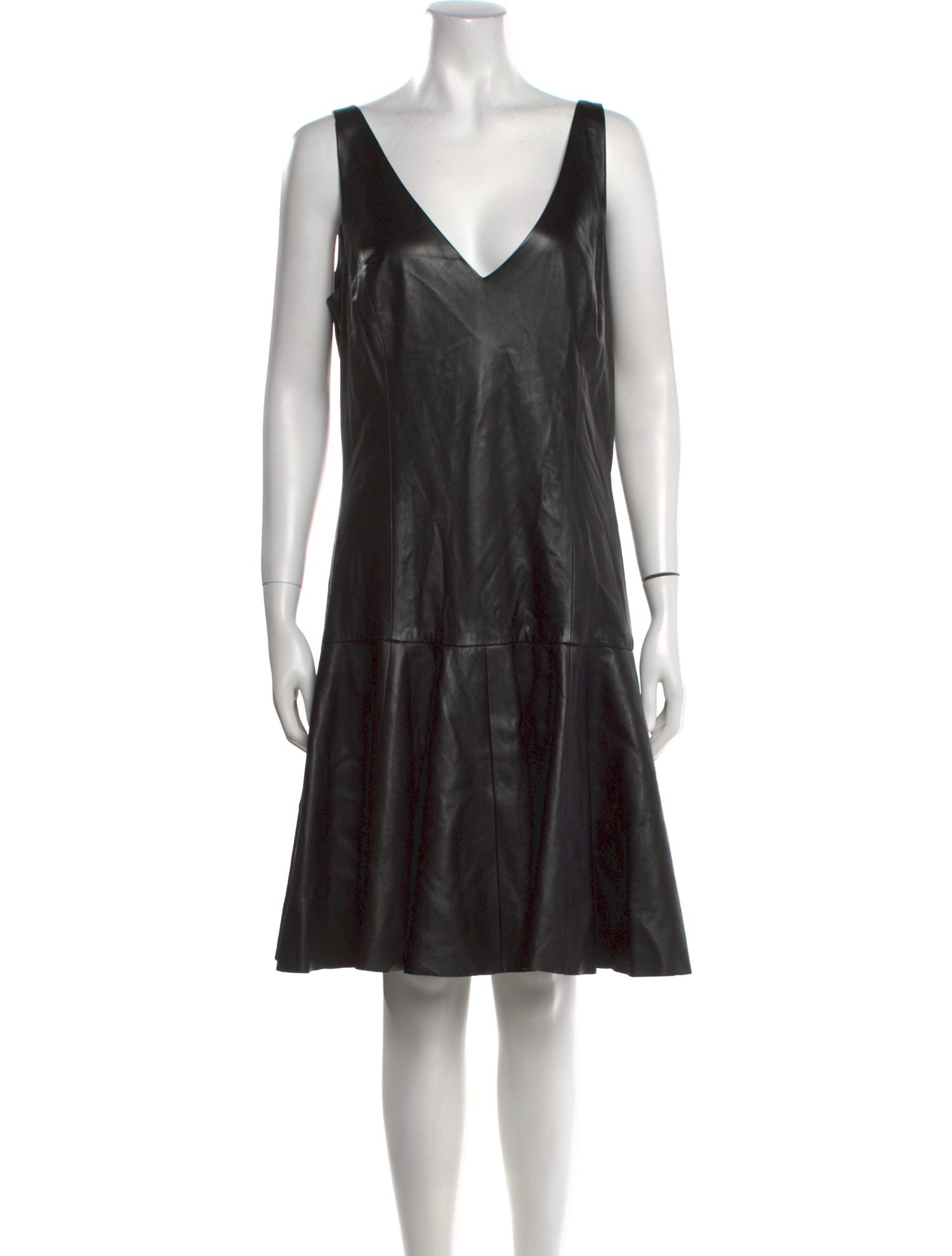 Ralph Lauren Leather Knee-Length Dress