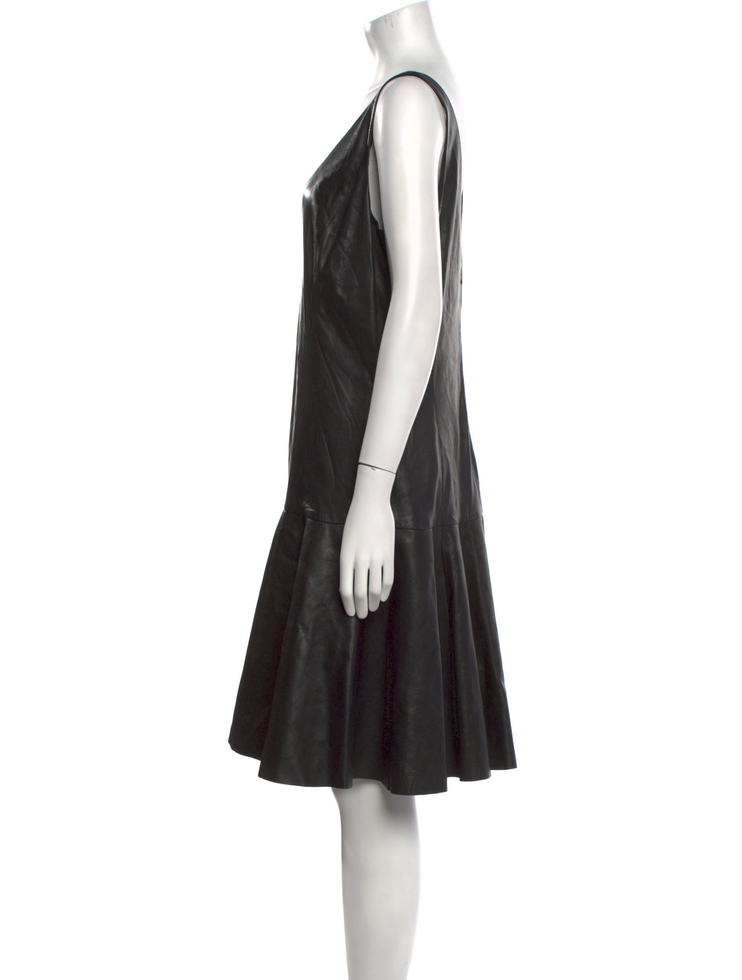 Ralph Lauren Leather Knee-Length Dress