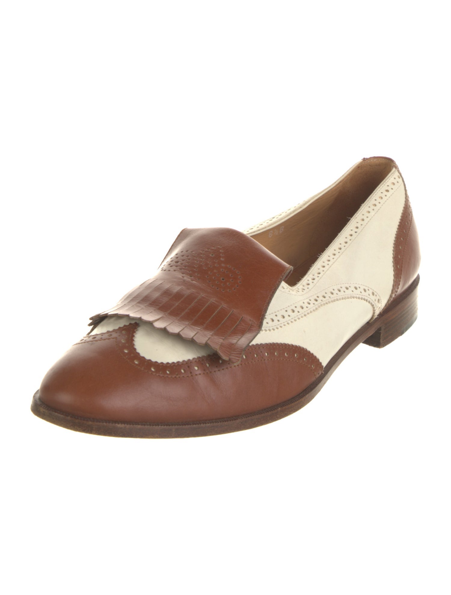 Ralph Lauren Leather Colorblock Pattern Loafers