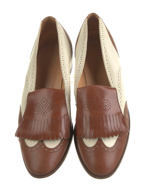 Ralph Lauren Leather Colorblock Pattern Loafers