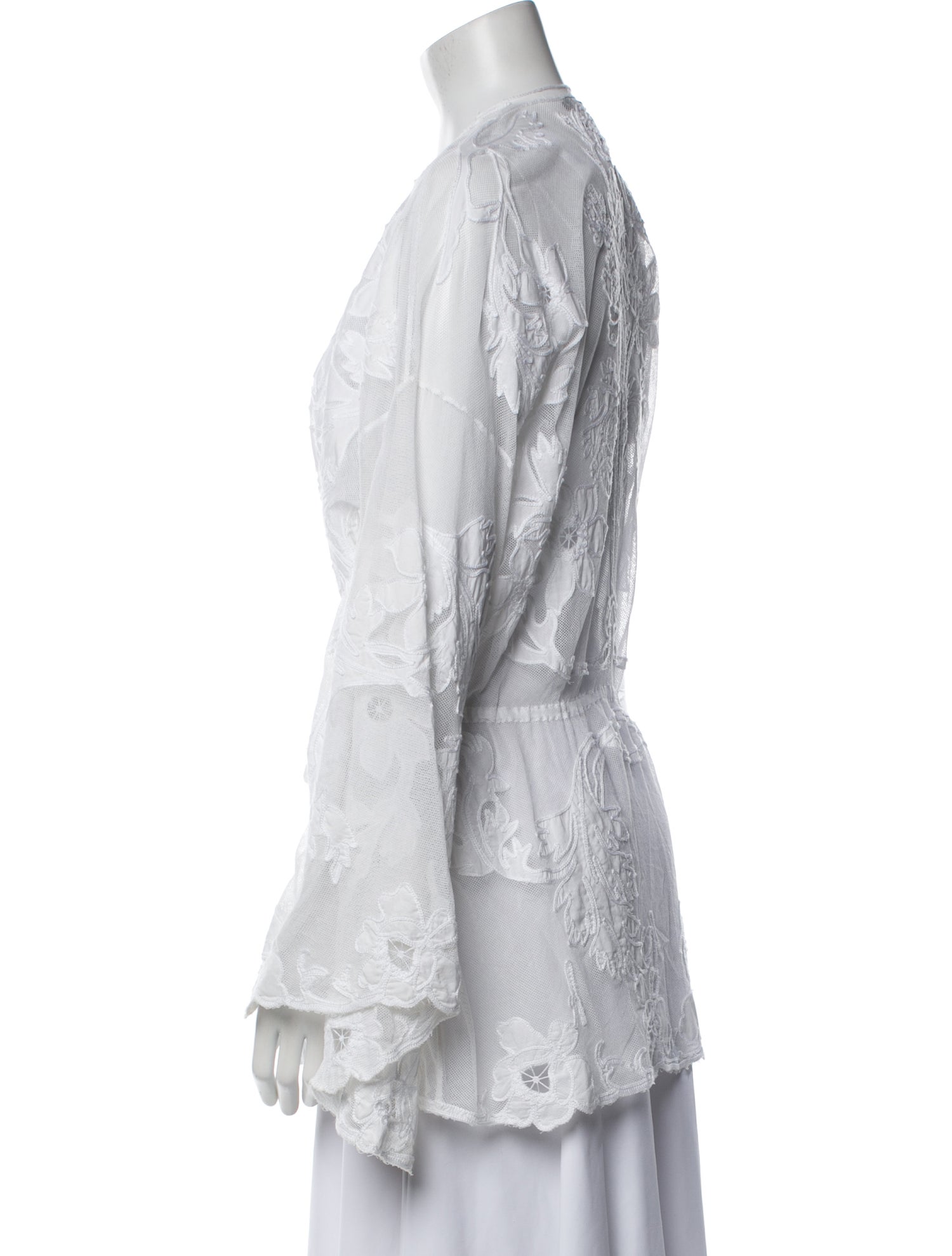 Ralph Lauren Lace Embroidered Accent Robe