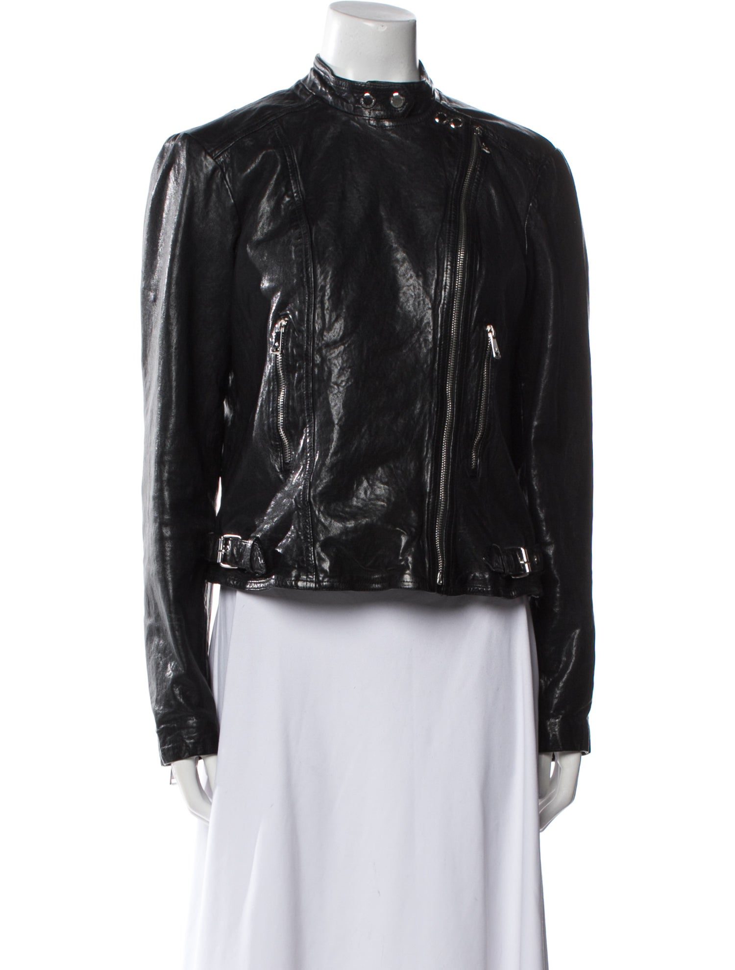 Ralph Lauren Lamb Leather Biker Jacket