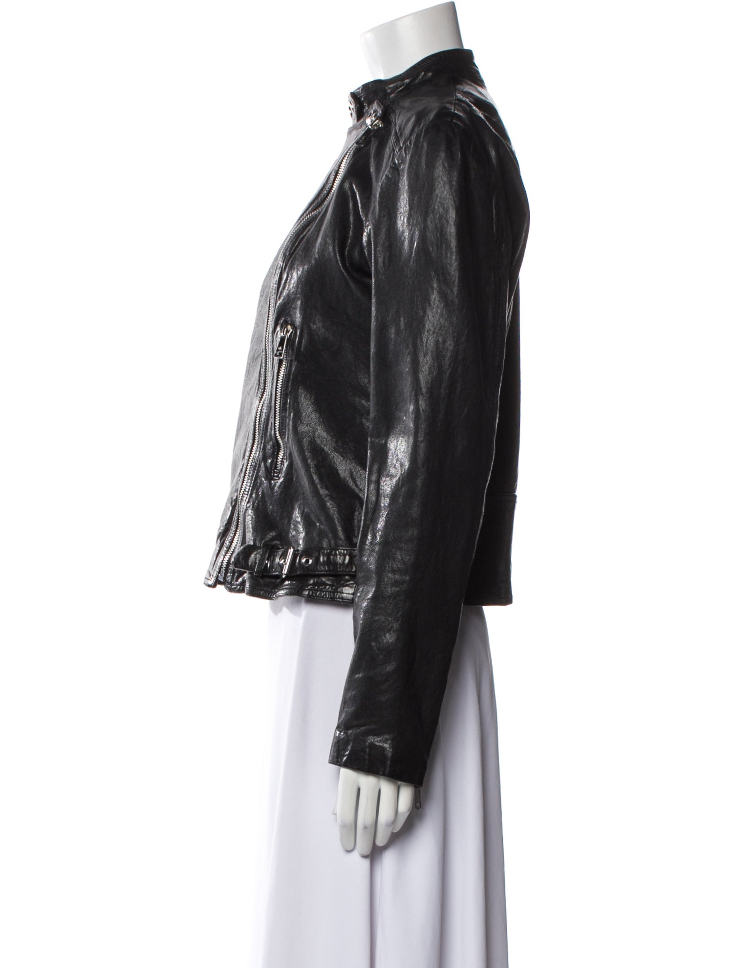 Ralph Lauren Lamb Leather Biker Jacket