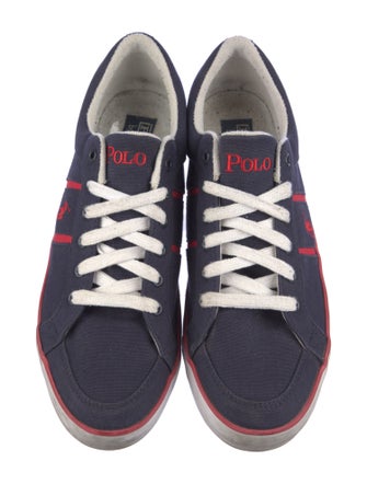 Ralph Lauren Canvas Striped Sneakers