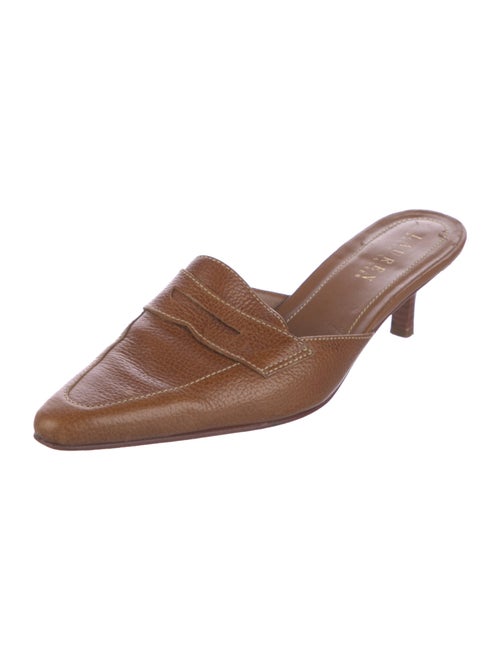 Ralph Lauren Embossed Leather Mules