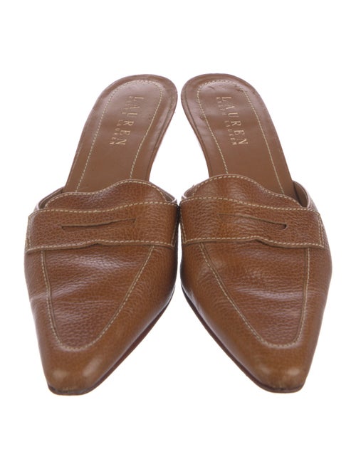 Ralph Lauren Embossed Leather Mules