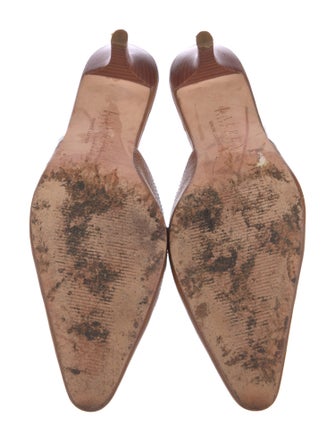 Ralph Lauren Embossed Leather Mules