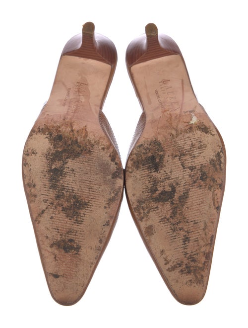 Ralph Lauren Embossed Leather Mules