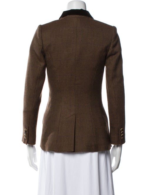 Ralph Lauren Wool Plaid Print Blazer