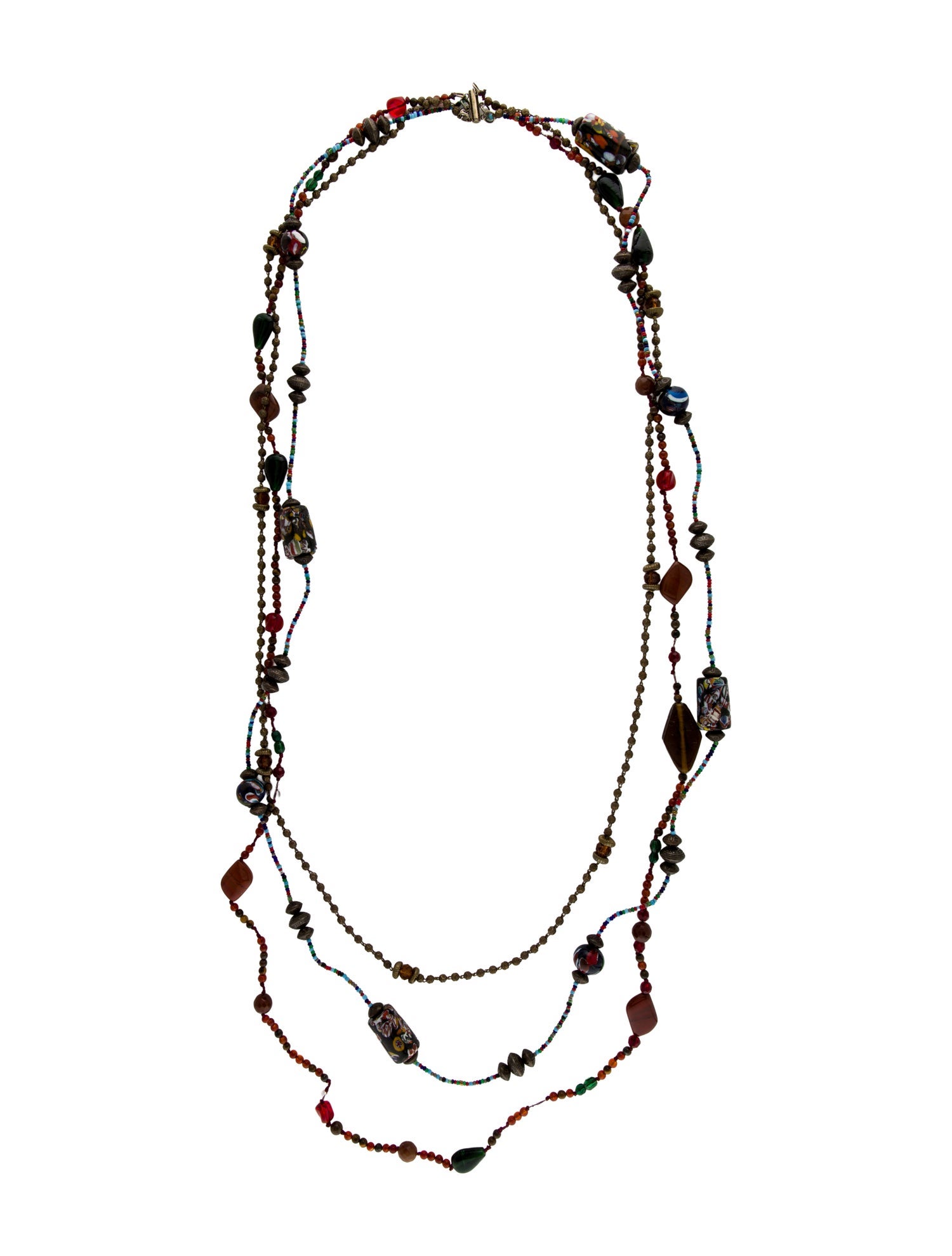 Ralph Lauren Stone & Bead Multistrand Necklace