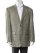 Ralph Lauren Silk Houndstooth Print Blazer