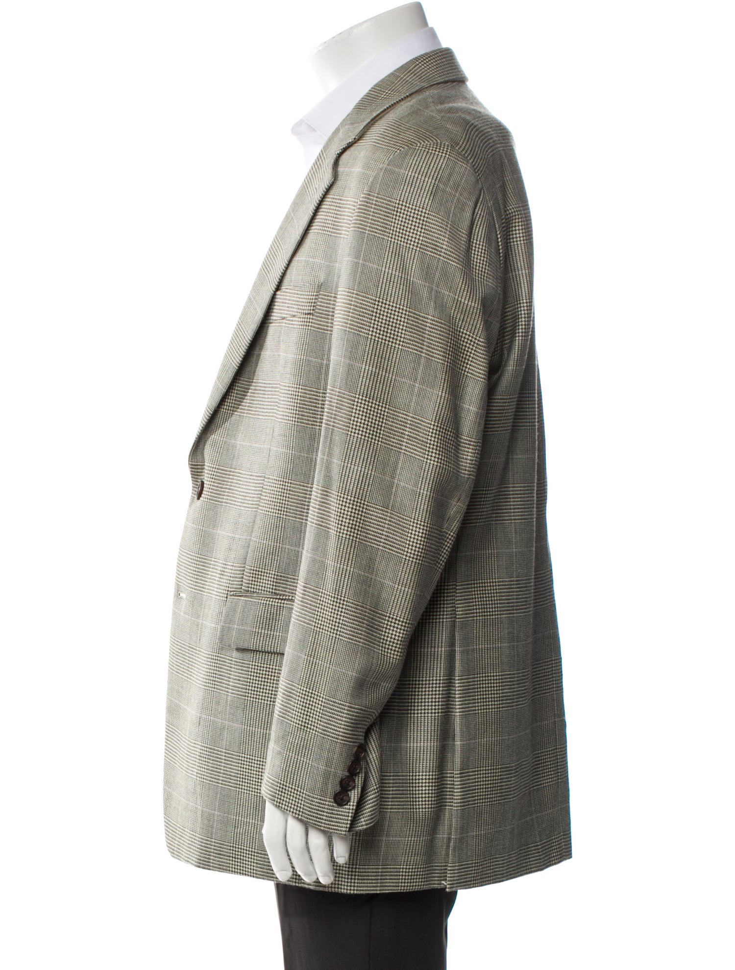 Ralph Lauren Silk Houndstooth Print Blazer