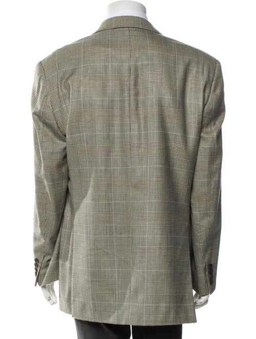 Ralph Lauren Silk Houndstooth Print Blazer