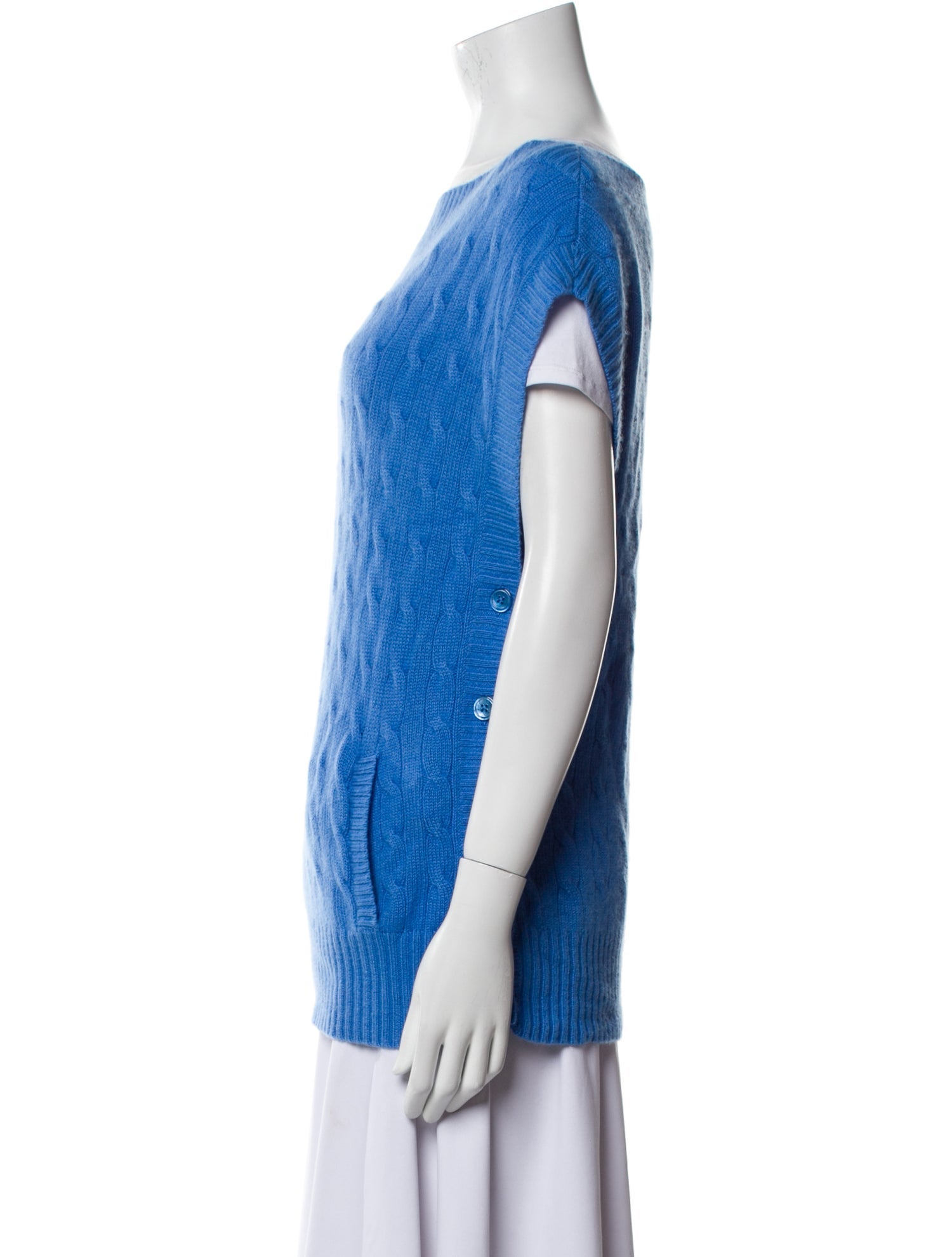 Ralph Lauren Black Label Cashmere Bateau Neckline Sweater