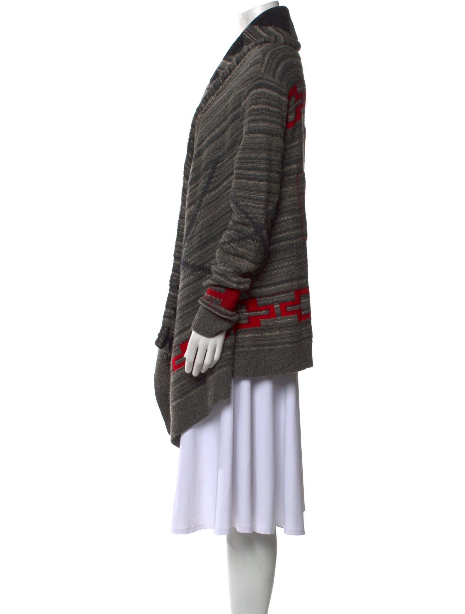 Ralph Lauren Striped Open Front Sweater