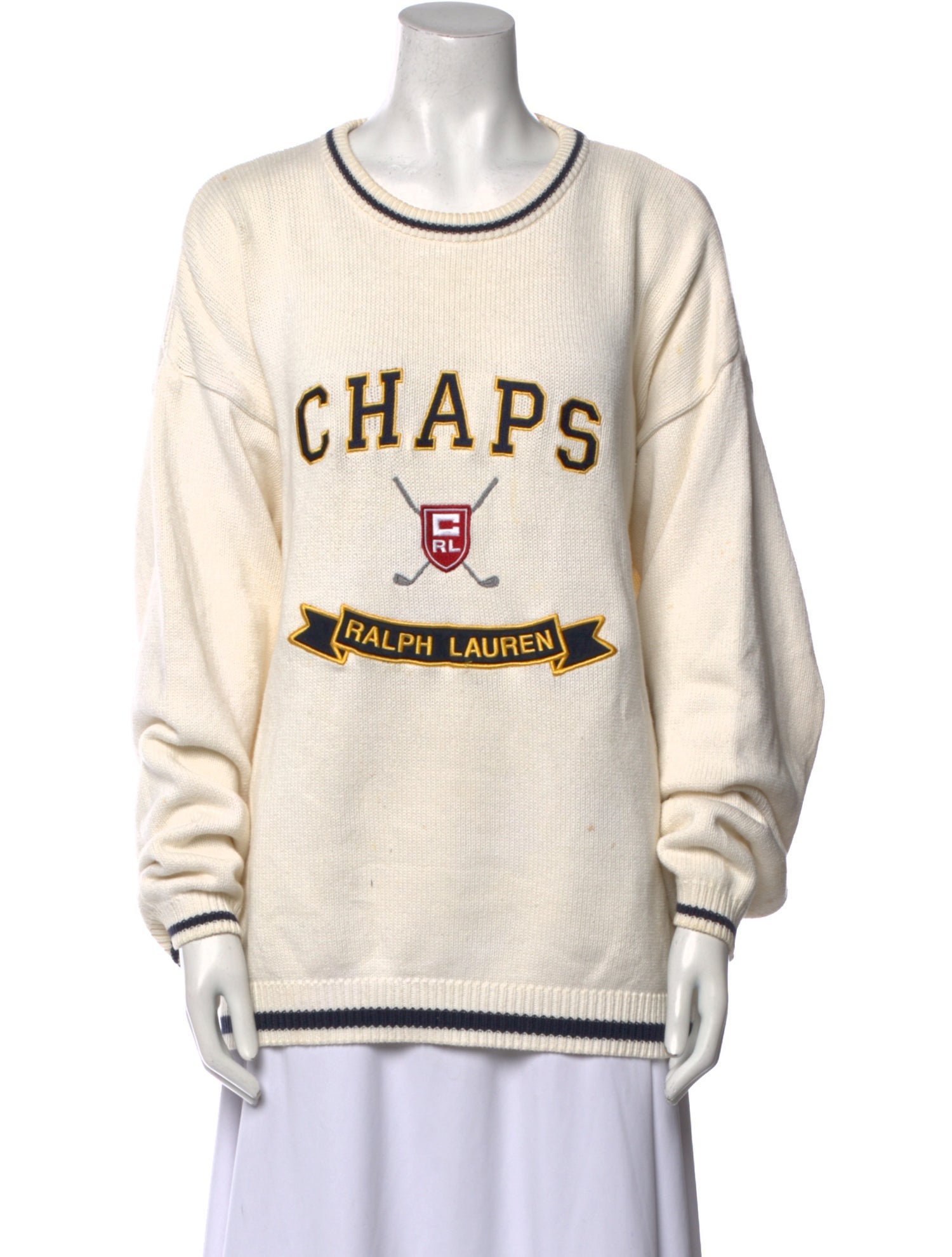 Ralph Lauren Graphic Print Scoop Neck Sweater