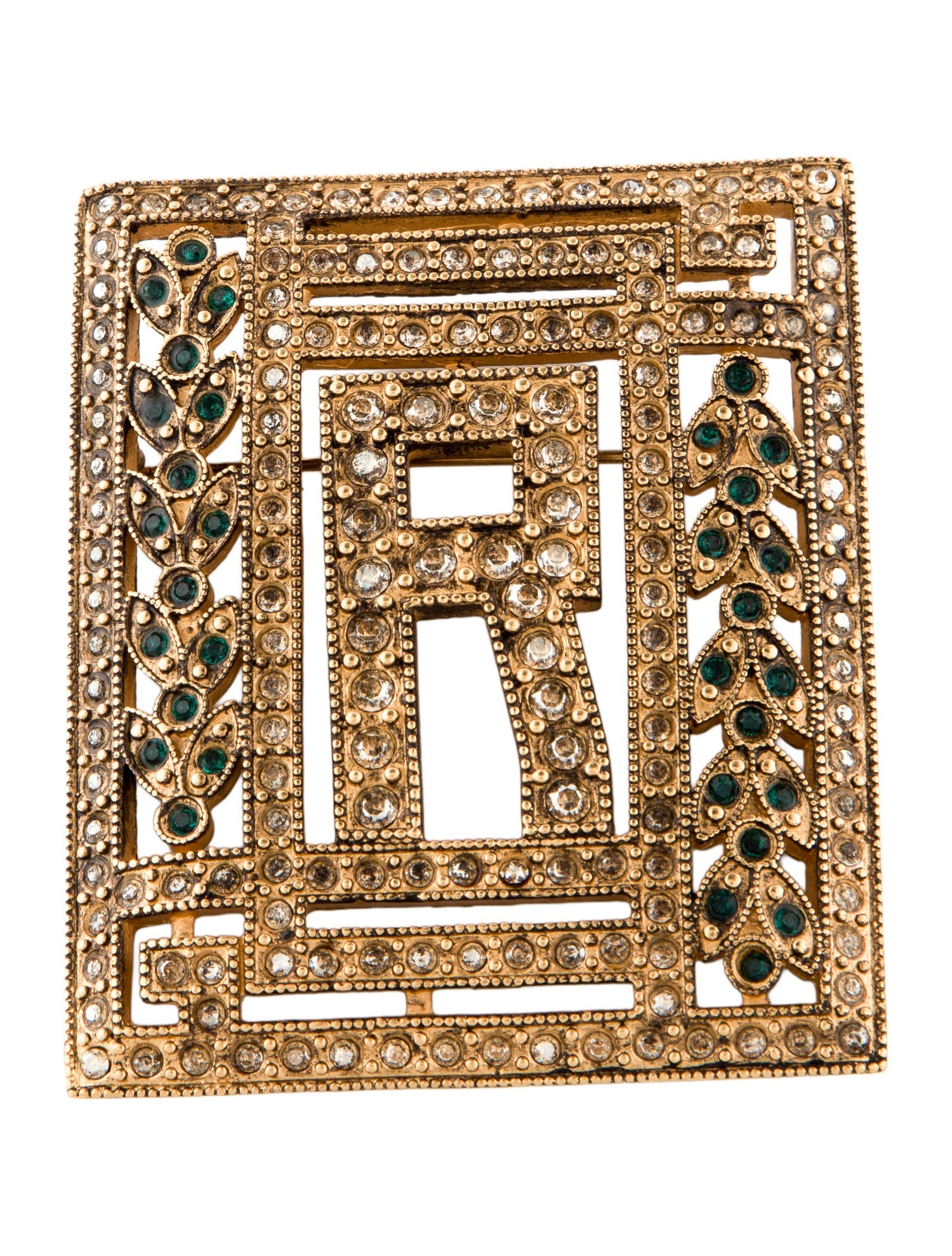 Ralph Lauren Crystal Brooch Pin