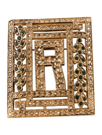 Ralph Lauren Crystal Brooch Pin
