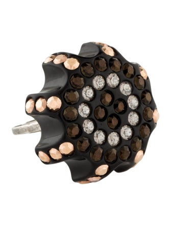 Ralph Lauren Crystal & Resin Cocktail Ring