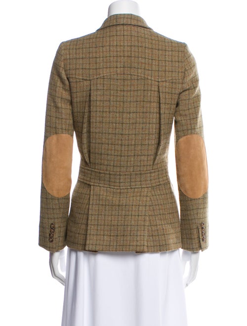 Ralph Lauren Wool Plaid Print Blazer