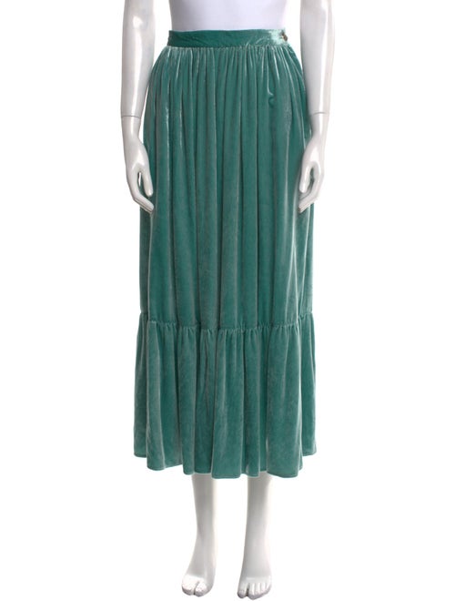 Ralph Lauren Pleated Accents Midi Length Skirt