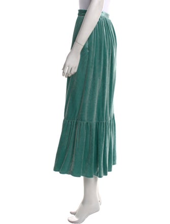 Ralph Lauren Pleated Accents Midi Length Skirt