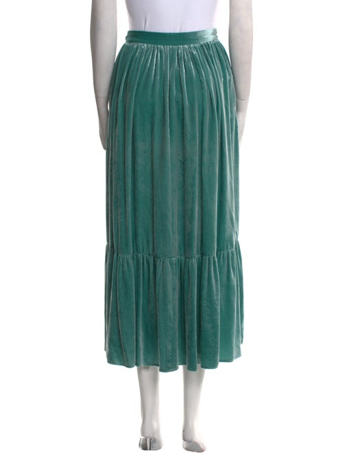 Ralph Lauren Pleated Accents Midi Length Skirt